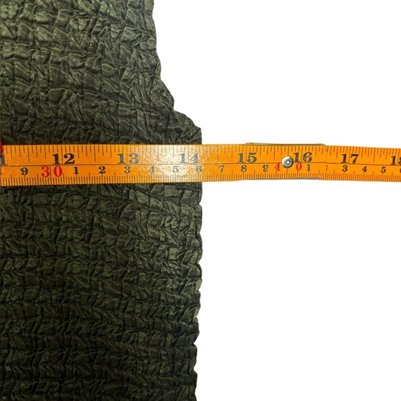 Y2K VTG Nicola Green Rouche Popcorn Tank Top Blouse Size Medium - Picture 8 of 10